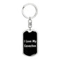 Love My Cavachon v5 - Luxury Dog Tag Keychain