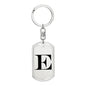 Initial E v1a - Luxury Dog Tag Keychain