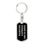 Coast Guard Veteran's Daughter v2 - Luxury Dog Tag Keychain