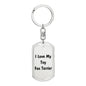 Love My Toy Fox Terrier v4 - Luxury Dog Tag Keychain