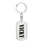 Vicky v01 - Luxury Dog Tag Keychain