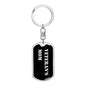 Veteran's Mom v2 - Luxury Dog Tag Keychain