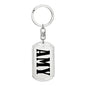 Amy v01 - Luxury Dog Tag Keychain