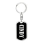 Cindy v02 - Luxury Dog Tag Keychain