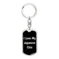 Love My Japanese Chin v5 - Luxury Dog Tag Keychain
