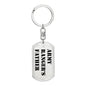 Army Ranger's Father - Luxury Dog Tag Keychain