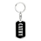 Cathy v02 - Luxury Dog Tag Keychain