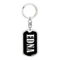 Edna v02 - Luxury Dog Tag Keychain