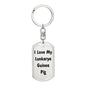 Love My Lunkarya Guinea Pig - Luxury Dog Tag Keychain