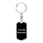 Love My Plecostomus v2 - Luxury Dog Tag Keychain