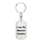 Love My Moluccan Cockatoo - Luxury Dog Tag Keychain