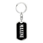 Maxine v02 - Luxury Dog Tag Keychain