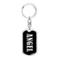 Angel v02 - Luxury Dog Tag Keychain