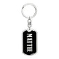 Mattie v02 - Luxury Dog Tag Keychain