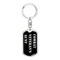 Combat Veteran's Aunt v2 - Luxury Dog Tag Keychain