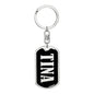 Tina v02 - Luxury Dog Tag Keychain