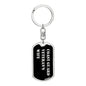 Coast Guard Veteran's Wife v2 - Luxury Dog Tag Keychain