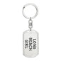Long Beach Girl v4 - Luxury Dog Tag Keychain