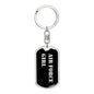 Air Force Girl v2 - Luxury Dog Tag Keychain