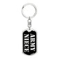 Army Niece v2 - Luxury Dog Tag Keychain
