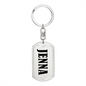 Jenna v01 - Luxury Dog Tag Keychain