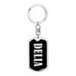 Delia v02 - Luxury Dog Tag Keychain