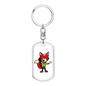 Fox - Luxury Dog Tag Keychain
