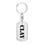 Clay - Luxury Dog Tag Keychain