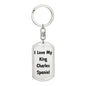 Love My King Charles Spaniel v4 - Luxury Dog Tag Keychain