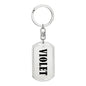 Violet v01 - Luxury Dog Tag Keychain