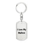 Love My Maltese v4 - Luxury Dog Tag Keychain