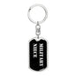 Military Niece v2 - Luxury Dog Tag Keychain