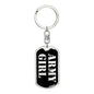 Army Girl v2 - Luxury Dog Tag Keychain