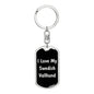 Love My Swedish Vallhund v5 - Luxury Dog Tag Keychain