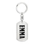 Emma v01 - Luxury Dog Tag Keychain