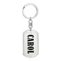 Carol v01 - Luxury Dog Tag Keychain