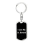 Love My St. Bernard v5 - Luxury Dog Tag Keychain