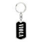 Viola v02 - Luxury Dog Tag Keychain