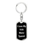 Love My Irish Water Spaniel v5 - Luxury Dog Tag Keychain