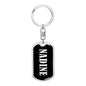 Nadine v02 - Luxury Dog Tag Keychain