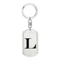 Initial L v1a - Luxury Dog Tag Keychain