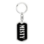 Misty v02 - Luxury Dog Tag Keychain