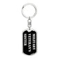 Military Veteran's Sister v2 - Luxury Dog Tag Keychain