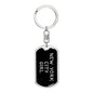 New York City Girl v5 - Luxury Dog Tag Keychain