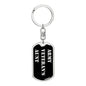 Army Veteran's Aunt v2 - Luxury Dog Tag Keychain