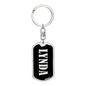 Lynda v02 - Luxury Dog Tag Keychain