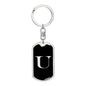 Initial U v2a - Luxury Dog Tag Keychain