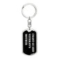 Coast Guard Veteran's Mother v2 - Luxury Dog Tag Keychain