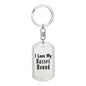 Love My Basset Hound - Luxury Dog Tag Keychain