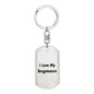 Love My Bergamasco v4 - Luxury Dog Tag Keychain